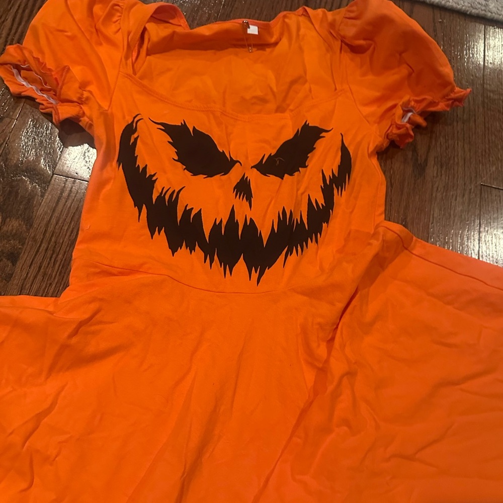 Dolls Kill Happy Orange Pumpkin Dress Costume size M - Picture 4 of 5